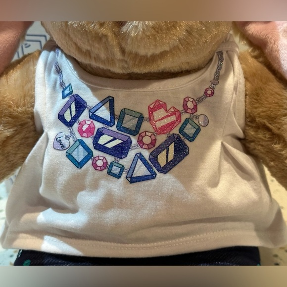 Build-A-Bear Jeweled Tank Top and Shorts, Bunny Plush NOT Included - Picture 4 of 10